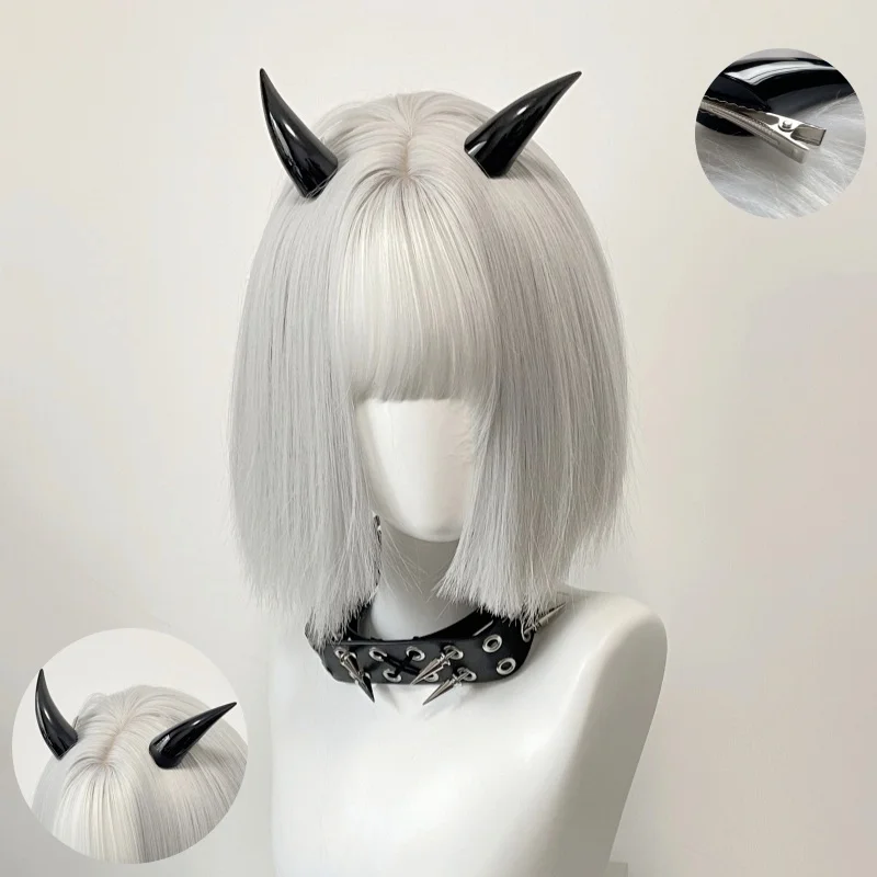 1 paar Halloween Haar Clip Kleine Dämon Horn Haarnadeln Gothic Süße Nacht Party Cosplay Kostüm Haarnadeln Punk Horn Zubehör Image