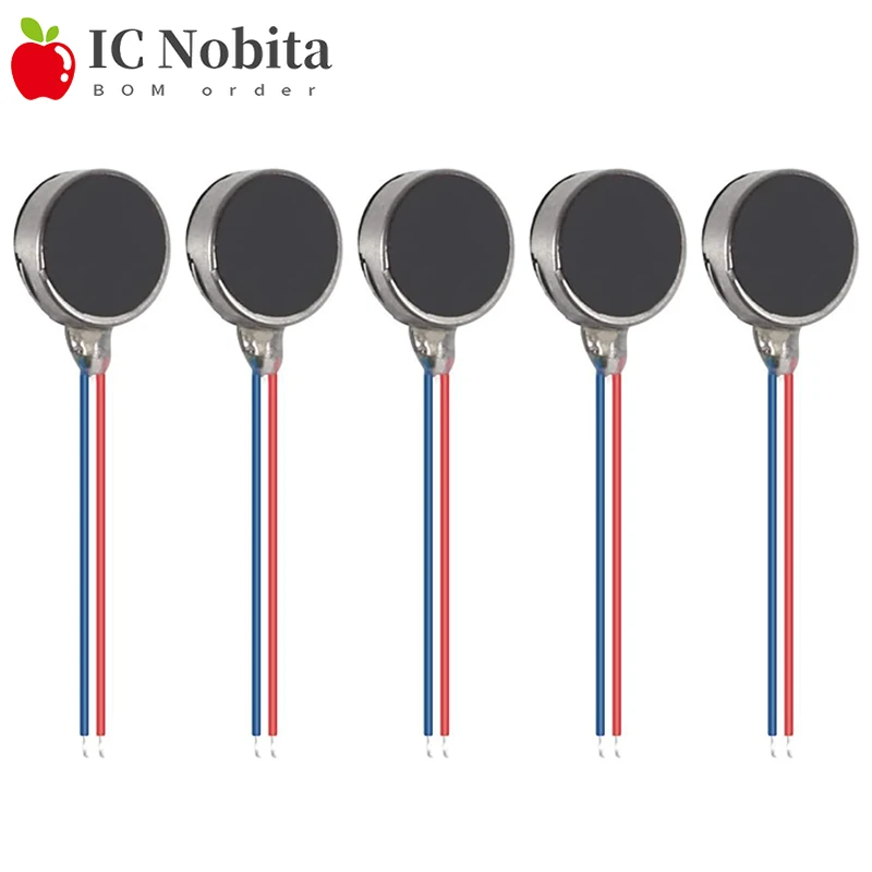 5PCS Micro DC Vibration Motor 0820 0827 0834 1027 1020 1030 1034 Handy Vibration Flach Motor DC3-5V Image