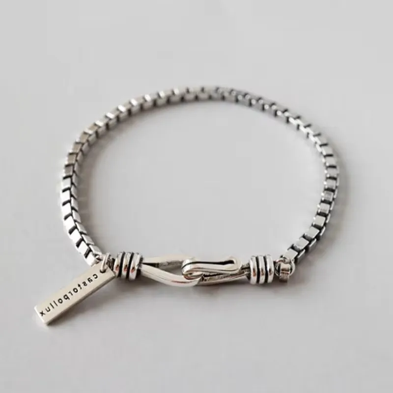 Geometrisches Armband aus 925er-Sterlingsilber, einfacher Charme, elegante Damen-Accessoires, Geburtstagsfeier, Geschenk, exquisiter Schmuck, kostenloser Versand Image