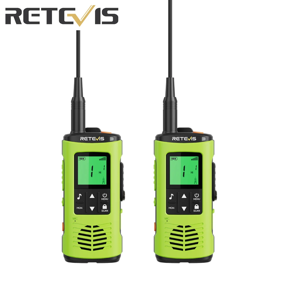 Retevis EZTalk 64S IP68 Wasserdichtes Walkie-Talkie, wiederaufladbar, schwimmendes Zwei-Wege-Radio, VOX, große Reichweite, Typ-C-Radio für Bootfahren, Ski Image