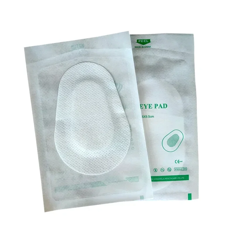 10 Stück große sterile Vlies-Augenpads, Pflaster, selbstklebende Bandagen, Wundverbände für Erwachsene, Erste-Hilfe-Wundhämostase Image