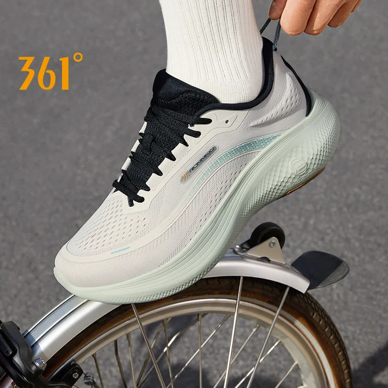 361 Degrees N40 Herren-Laufschuhe, weiches, luftiges Mesh, stabil, leicht, trendige Rebound-Dämpfung, langlebige Herren-Turnschuhe 672532207 Image