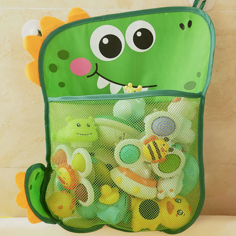 Cartoon Nette Mehrere Lagerung Netzwerk Schnell Trocknend Baby Bad Spielzeug Lagerung Tasche Badezimmer Bad Tasche mit Saugnapf Hängen Tasche