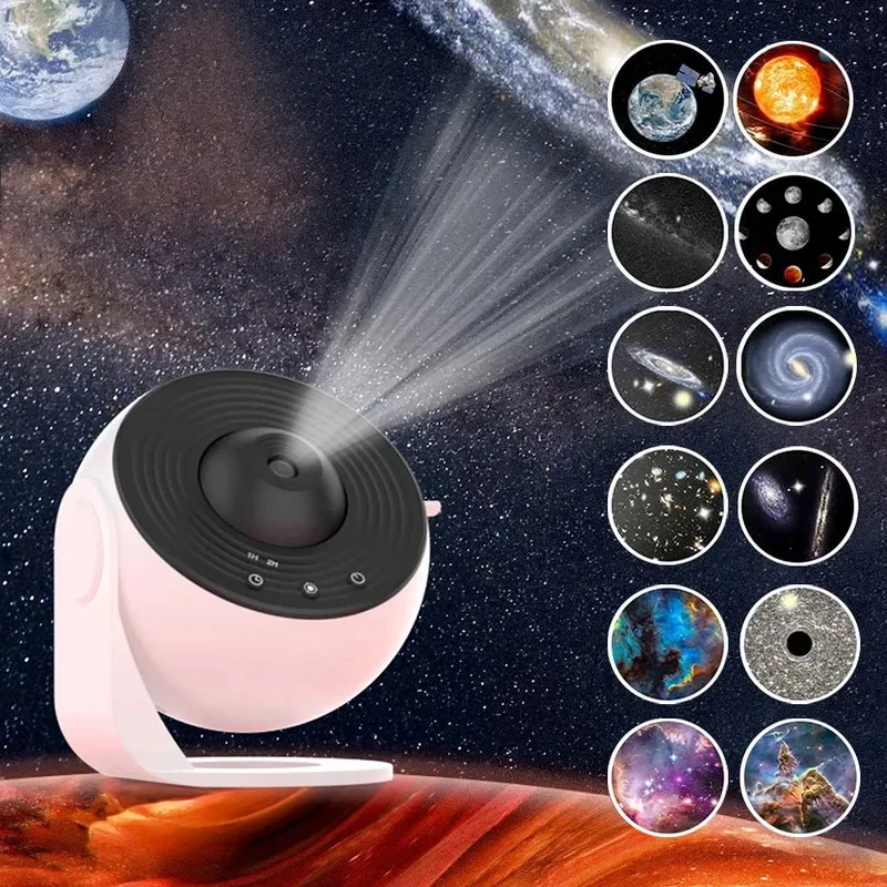 LED Nachtlicht Galaxy Projektor Sternenhimmel Projektor Planetarium Nachtlampe mit Timer Zimmer dekorative Weihnachten Kinder Kinder Geschenk