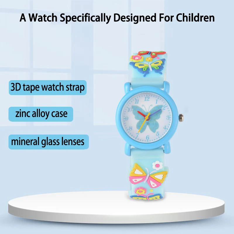 UTHAI CQ188 Mode Kinderuhr Cartoon Serie Schmetterling 3D Cartoon Armband Quarzuhr Anime Uhr Geschenk Uhr für Kinder Image