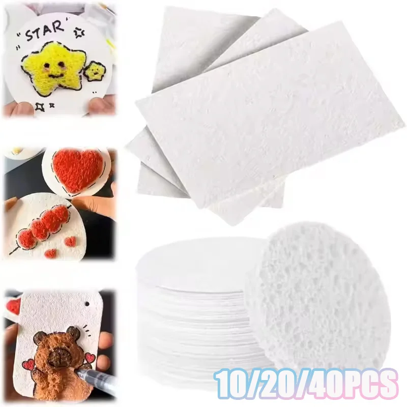 10-40PCS Schaum Textur Malerei Papier Puffy Textur Papier Kreative Magie 3D Kunst Zeichnung Papier Kinder DIY Malerei pädagogisches Spielzeug Image