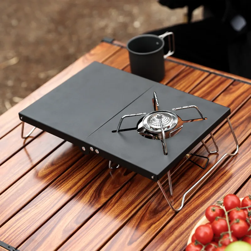 Outdoor Camping Klapptisch Edelstahl Tragbare Spinne Herd Zubehör Dünne Hohl Design Grill Picknick Tisch
