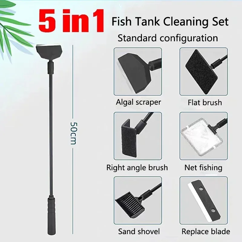 Aquarium Aquarien Reinigungswerkzeuge Kit Algen Tank Reiniger Set Aquarium Reiniger Aquarium Netz Schaber Schwamm Zubehör