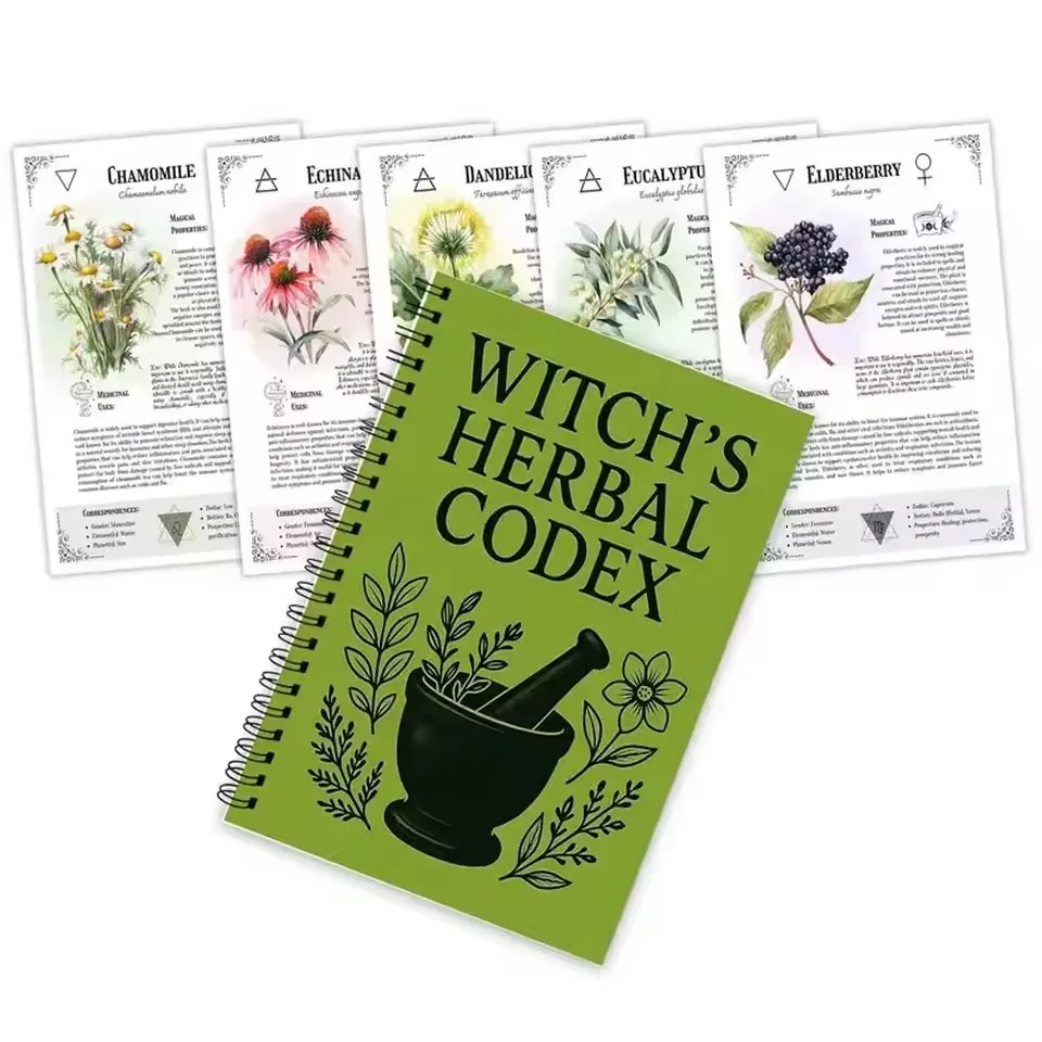 Witch's Herbal Codex – Magisches Kräuterführungsbuch, okkulte heidnische Hexerei, Referenz, Hexenkräuternotizbuch Image