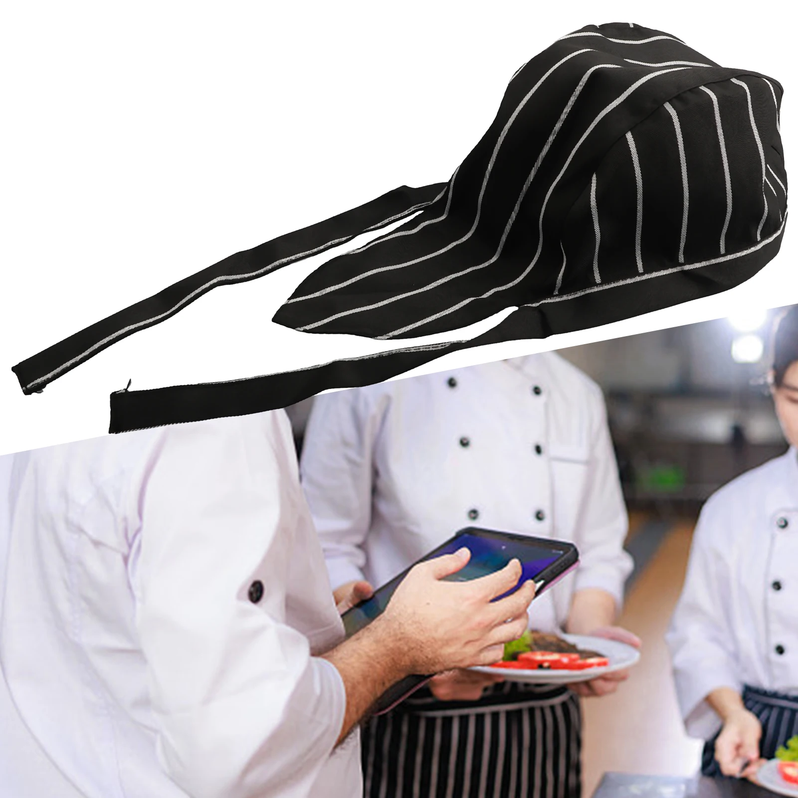 Weiche Baumwolle Koch mütze Restaurant Catering Koch mütze Küche Koch Koch mütze schwarze Baumwolle Koch mütze für den täglichen Gebrauch und Koch uniform Image