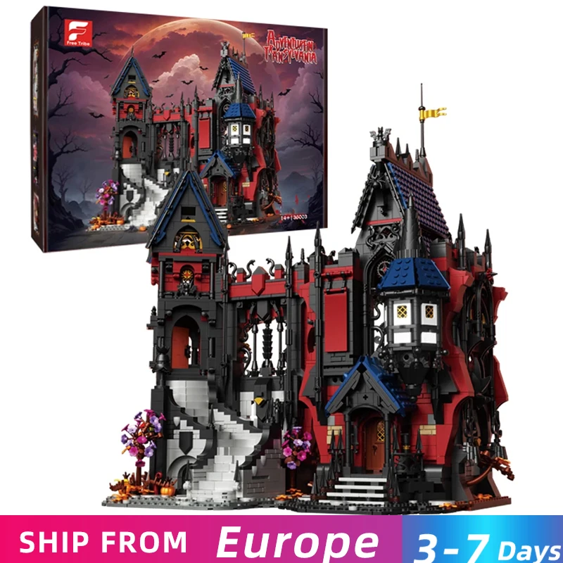 3540PCS Vampire Castle Bausteine Gothic Horror Schloss Modell Ziegel Desktop Ornamente Kinder Pädagogisches Spielzeug Urlaub Geschenke Image