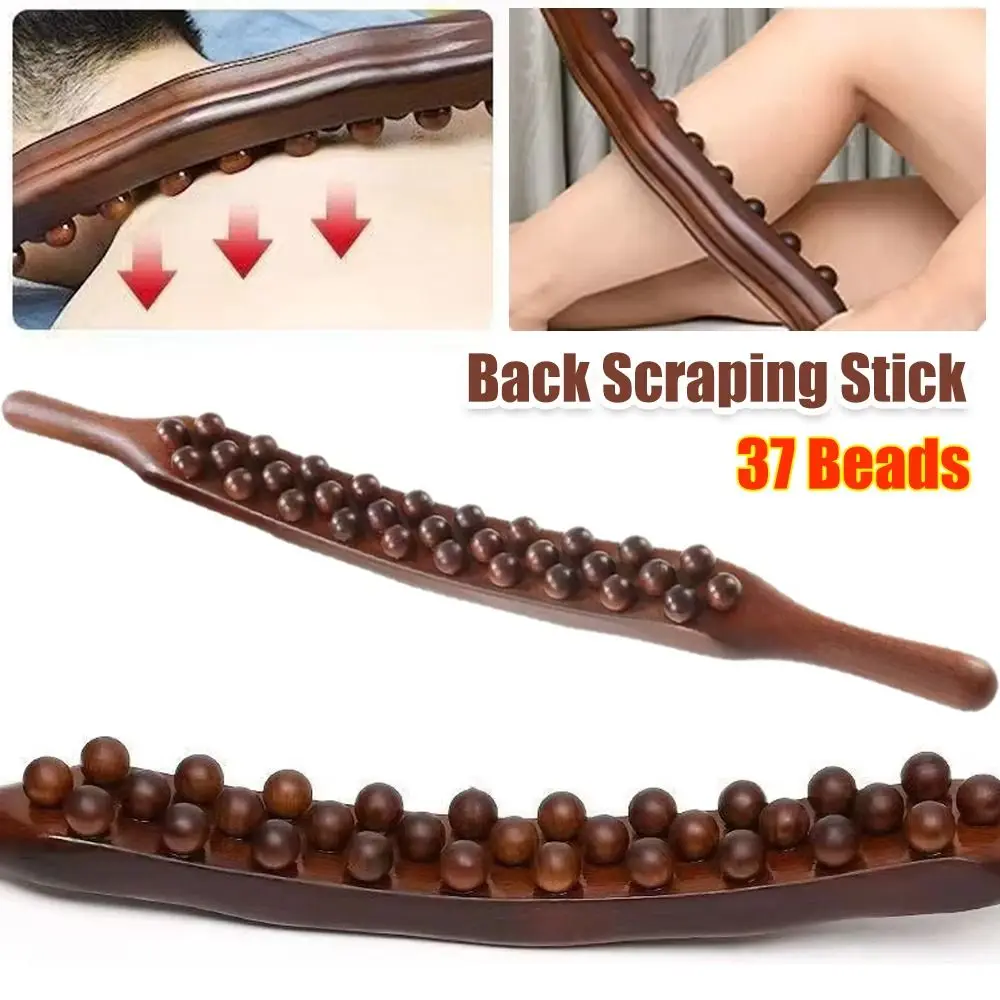 Neue 37 Perlen Körper Massage Stick Universal Handheld Zurück Schaben Stick Entspannen Therapie Akupunkt-massagegerät Image