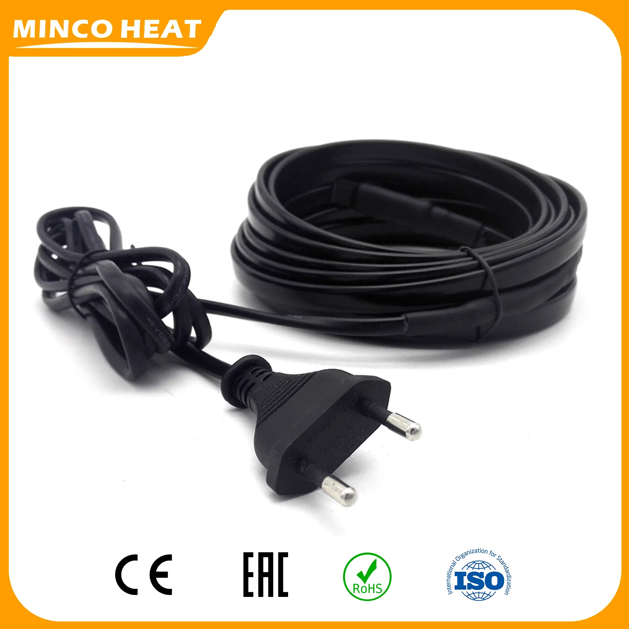 Minco Heat selbstregulierendes Heizkabel, 220 V, 1–10 m, Wasserleitung, Frostschutz, mit EU-Stecker befestigtem Elektrokabel Image
