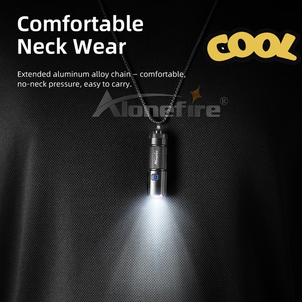 Mini EDC Cool Neck Dekoration Kleine Taschenlampe Schlüsselanhänger Taschenlampe Camping Reisen Notbeleuchtung Backup Treppe Schlüsselanhänger Licht Image