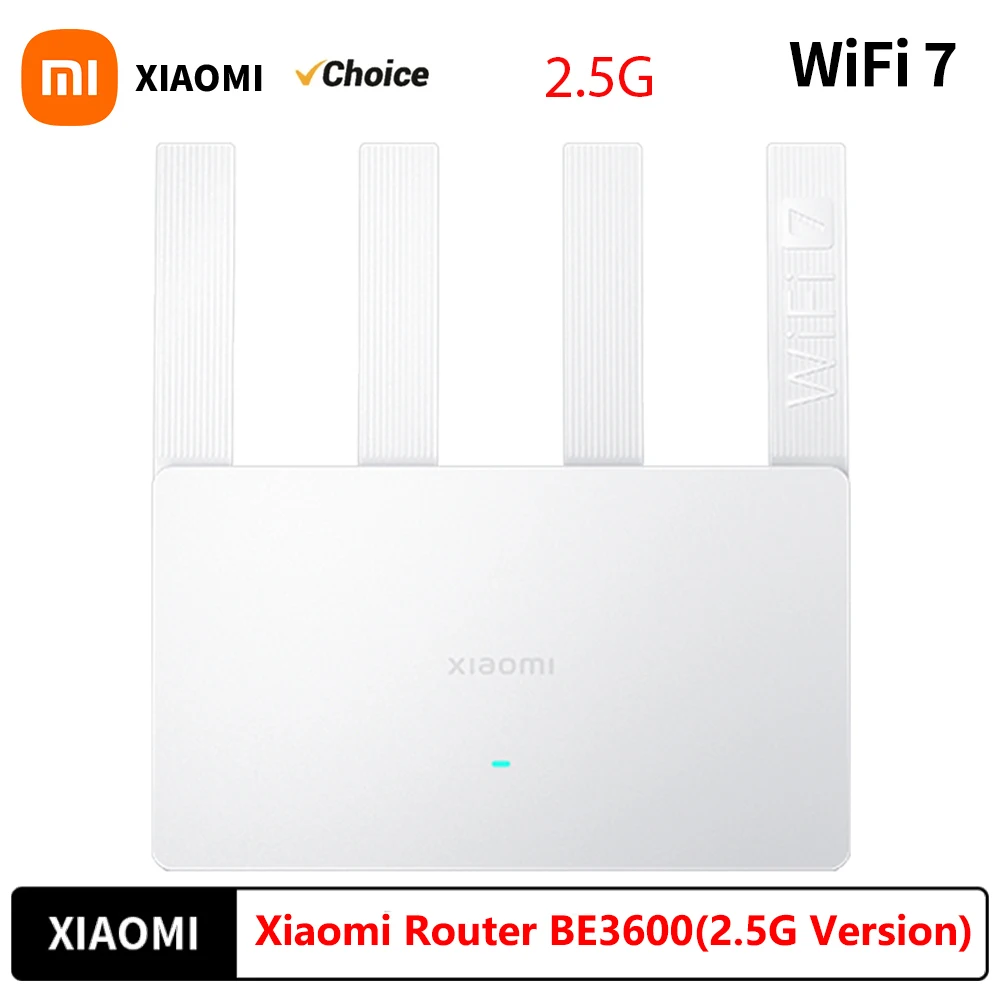 Xiaomi Router BE3600 2.5G WiFi7 2,4/5GHz Dual-Band 160Mhz 3570Mbps Mesh-Netzwerk Gaming-Beschleunigung 2,5G Ethernet-Anschluss -CN Image
