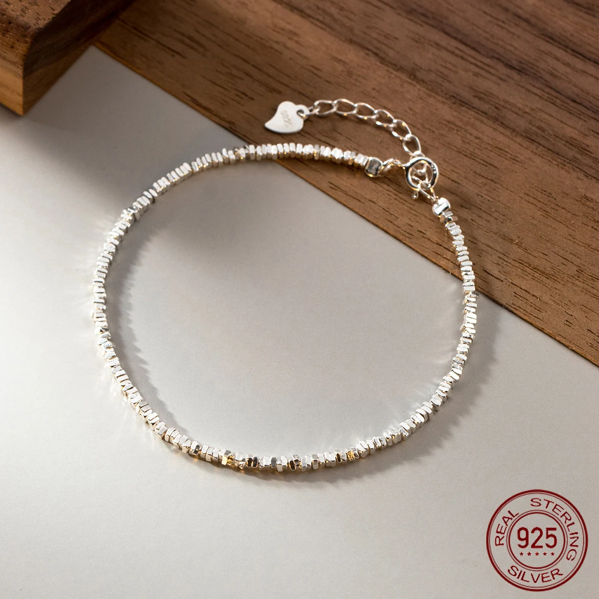 La Monada 15 + 4,5 cm Einfache Unregelmäßige Armbänder Für Frauen Silber 925 Sterling Schmuck Feine 925 Sterling Silber frauen Armband