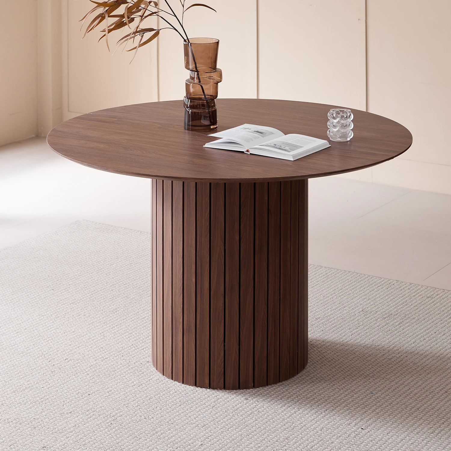 Nordischer Runder Tisch Massivholz Esstisch Organizer Bibliothekstisch Runder Tisch Balkon Wohnzimmer Esstische Wohnmöbel