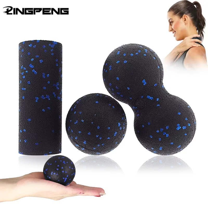 Yoga Erdnussbälle Körpermassage Faszienball Anzug Schaumstoffblock Hohe Dichte Muskelentspannung Lacrosse Übung Fitness Schmerzen lindern Image