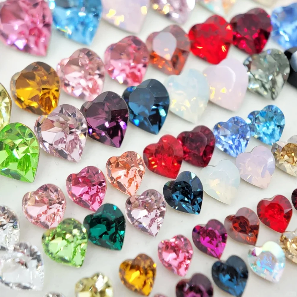 Hochwertiges antikes Herz K9 Strass Kristall Strass Glas Fancy Stone für Schmuck Nail Art Kleidung Accessoires Schuhe