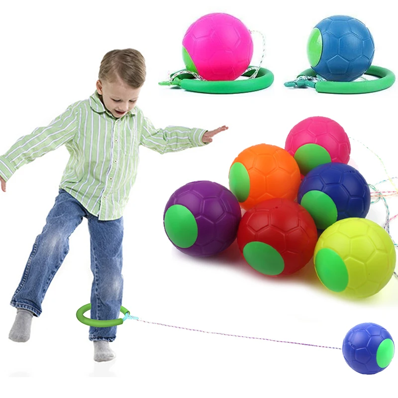Skip Balls Kinder-Sportspielzeug, verstellbare Seillänge, Outdoor- und Indoor-Fitnessgeräte, einbeinige Sprunggeschenke für Jungen und Mädchen, TMZ Image