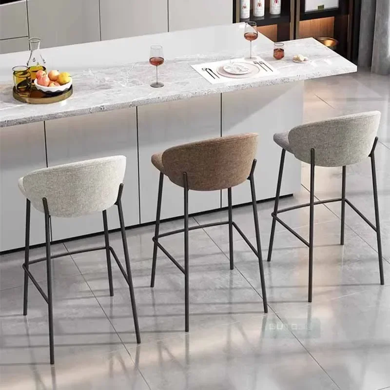 Gartenempfang Moderne Barhocker Luxus Designer Midcentury Entspannende Schlafzimmer Barstuhl Minimalistische Barkrukken Wohnmöbel Image