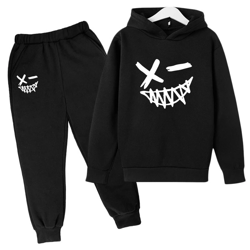 Evil Smile Bedruckte 2024 Baby-Sommerkleidung für Kinder von 1 bis 12 Jahren, Kinderkleidung, Jungen-Kind-Sets, Anzug für Mädchen, Jungen-Set Image