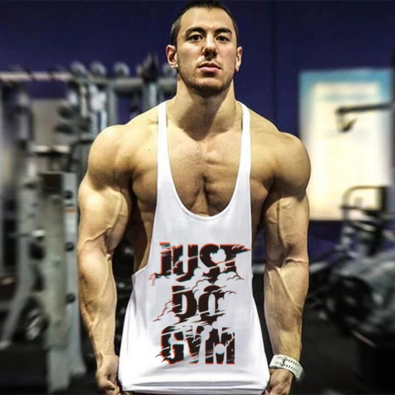 2025 Just Do Gym Dynamic Distressed Print Herren-Stringerweste – ärmellos für Fitnessstudio für Bodybuilding, intensives Training Image