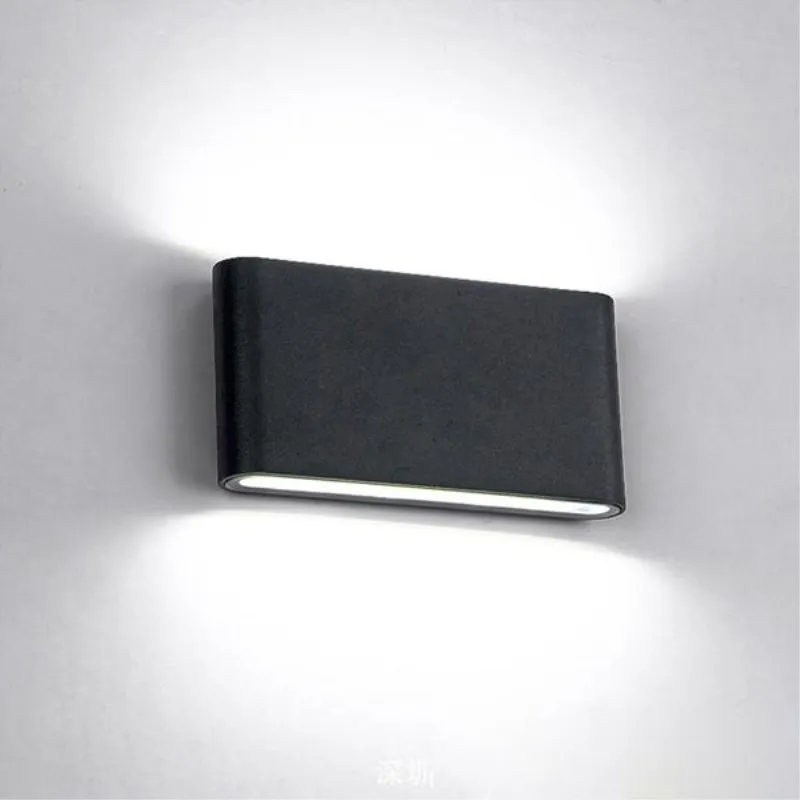 Moderne wasserdichte 12W LED-Wandleuchte für den Außenbereich, IP65, Aluminium, nach oben und unten, Wandleuchte, Garten, Veranda, Wandleuchte, Dekoration, Licht 110V, 220V