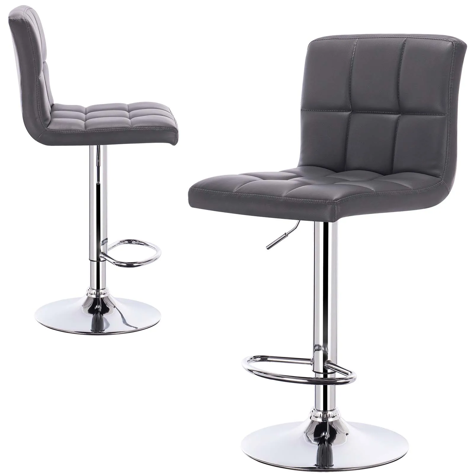 WOLTU 1 x moderne Theken-Designer-Barhocker, drehbarer Barhocker mit Rückenlehne, höhenverstellbar, für Pub, Küche, Barstuhl, Zuhause