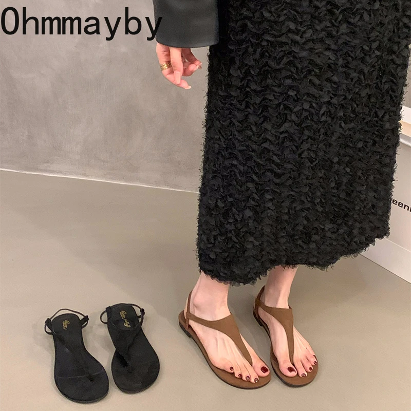 Sommer Clip Toe Frauen Gladiator Sandalen Casual Strand Urlaub Schuhe Damen Elegante Kleid Wohnungen Alias Image