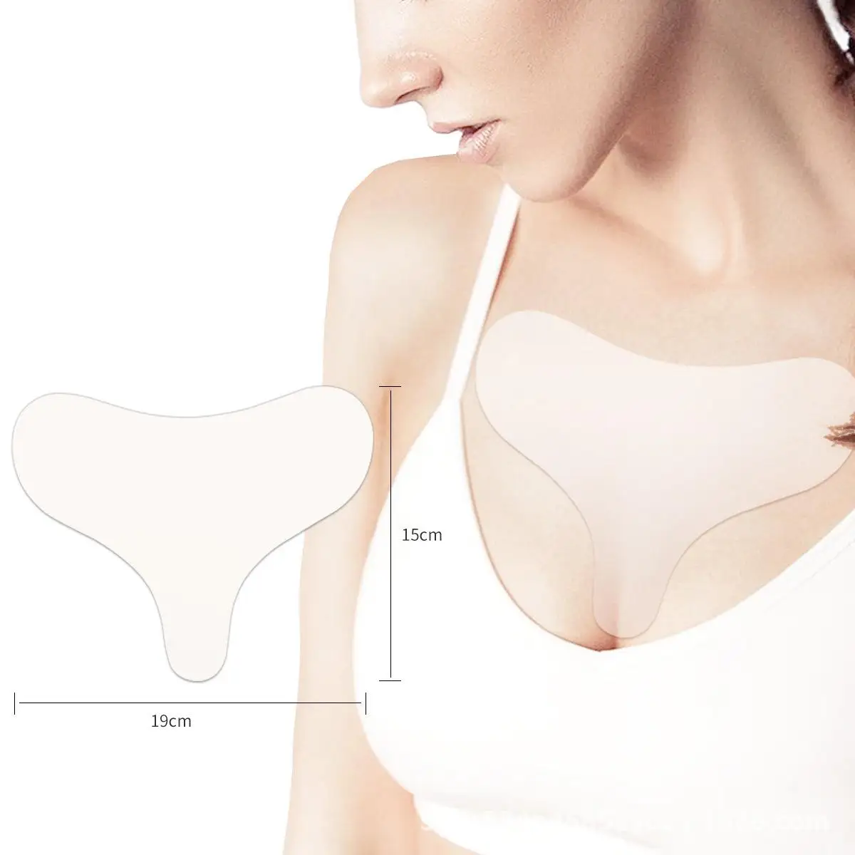 Silikon Anti-Falten-Patches für Brust-Nacken-Lift-Bänder Pads Forhead Eye Check lift wieder verwendbare Brust-Hautfalten-Entferner-Pad-Stick Image