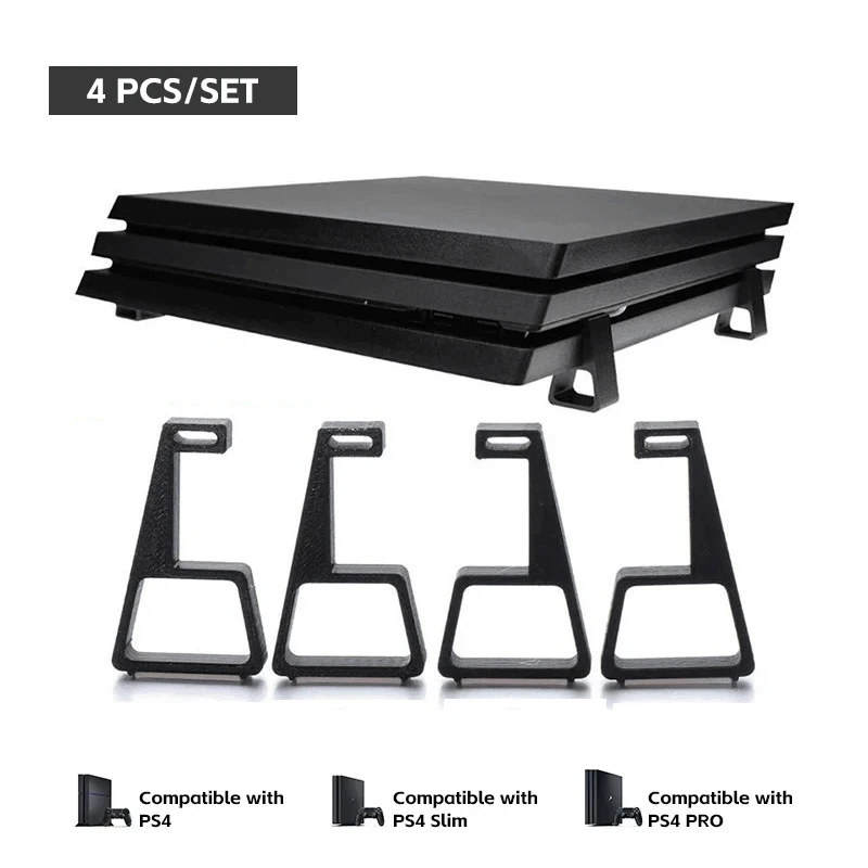 4PCS Kühlung Horizontale Halterung Für PS4 Heighten Stand Füße Für PS4 Slim Pro Montiert Halter Stehen Basis Für PS4 zubehör Image