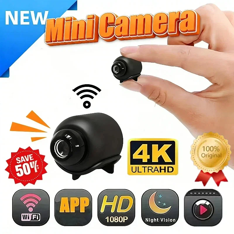 Mini 1080p HD Smart Kamera Drahtlose Überwachungs-Sicherheitskamera Nachtsicht Bewegungserkennung Camcorder Überwachungskamera Smart Home Image