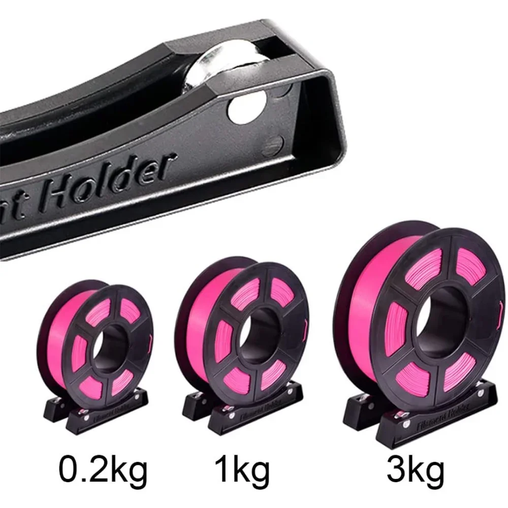 3D-Drucker-Filament-Spulenhalter, Verbrauchsmaterial, Regale, Zubehör, fester Sitz für ABS PLA PETG, 3D-Druckmaterial, Rack-Tablett, Schwarz Image