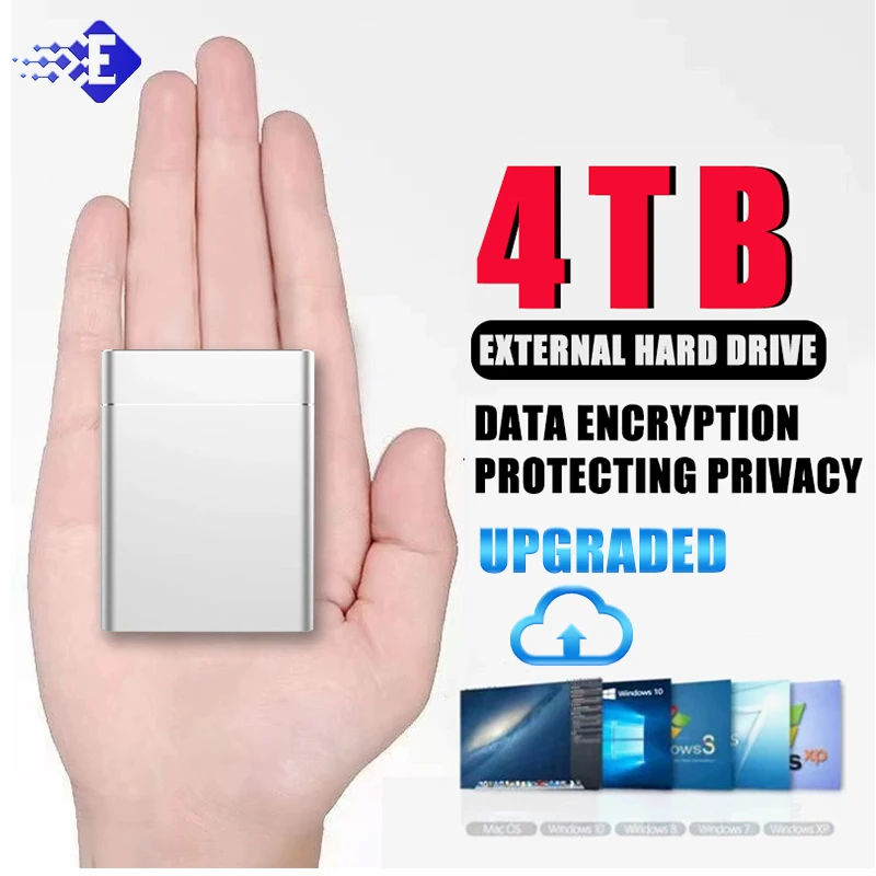 Verbesserte externe SSD 1 TB tragbare SSD USB Typ C USB 3.1 2 TB 4 TB Solid State Drive Mobile Festplatten für Desktop/Laptop/MAC Image