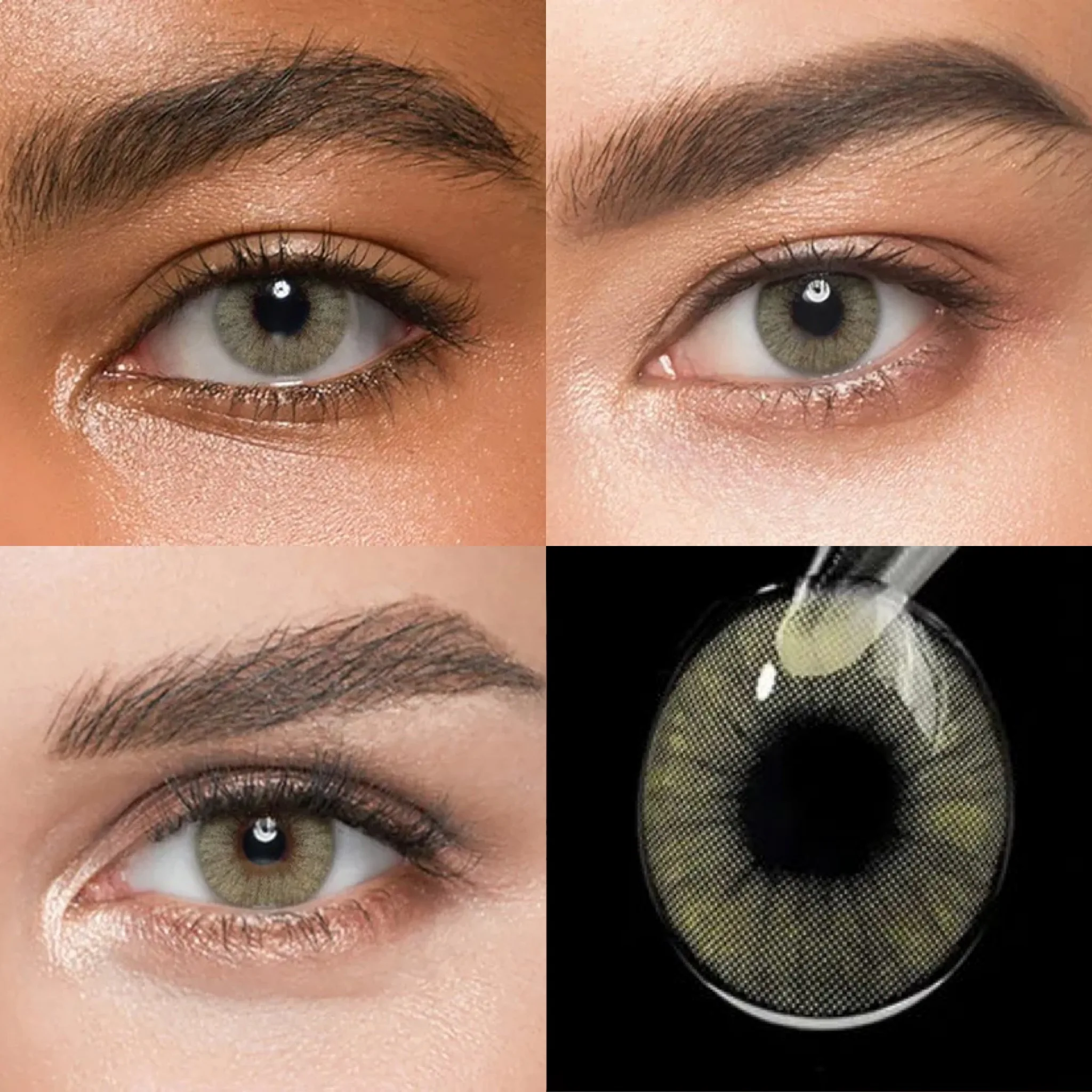 VISUASHOW Hidrocor PolarLightII Bernsteinfarbene Kontaktlinsen Natürliche Halbjährliche Einweglinsen Tägliche Schönheits-Make-up-Brillen 71 Image