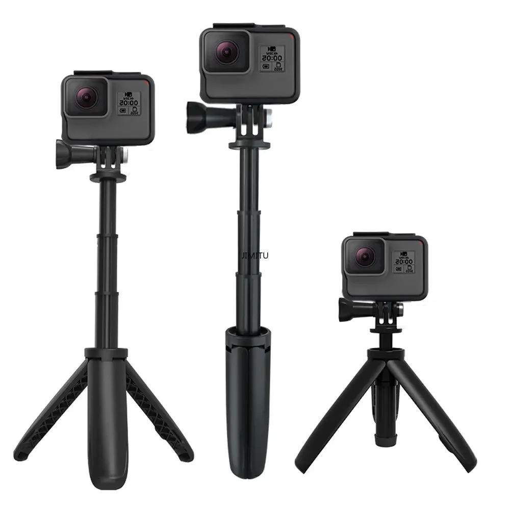 Für Gopro Vlog Stativ faltbares Stativ Mini tragbares Ein beins tativ für Go Pro Hero 11 10 8 7 schwarz Session Osmo Action Kamera Zubehör Image
