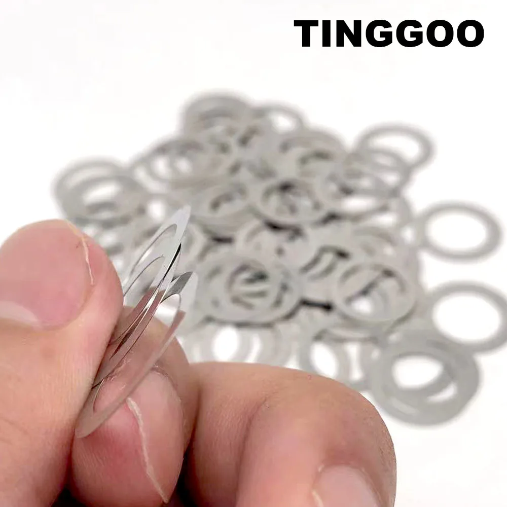 0,1/0,2/0,3/1 mm ultradünne Unterlegscheibe aus Edelstahl M2 bis M17 M18 M20 M22 M25 M28 M30 M35 M40 Einstellbare ultradünne Unterlegscheibe DIN988 Image