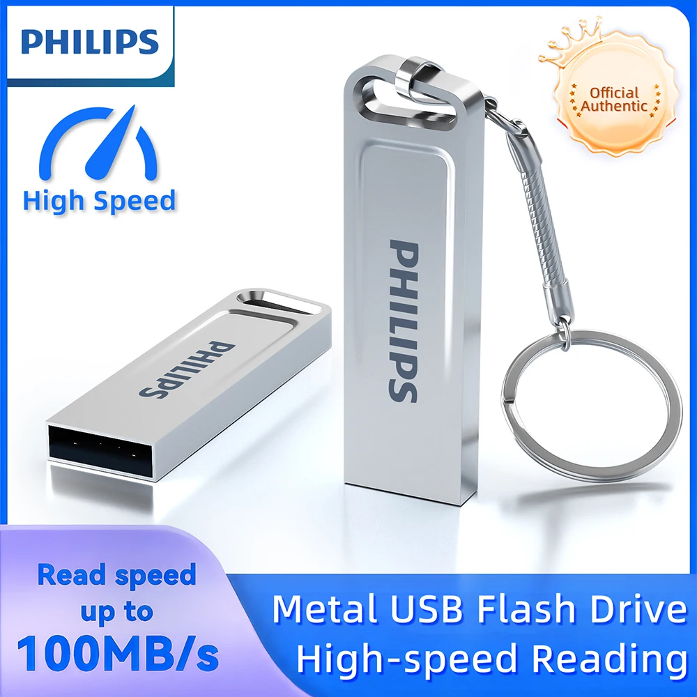 Philips USB-Flash-Laufwerk 3. 0 32GB 64GB 3,2 GB USB-Stick, USB-Flash-Laufwerk 8GB Hochgeschwindigkeits-Flash-Laufwerk wasserdichter Speicher USB-Laufwerk Image