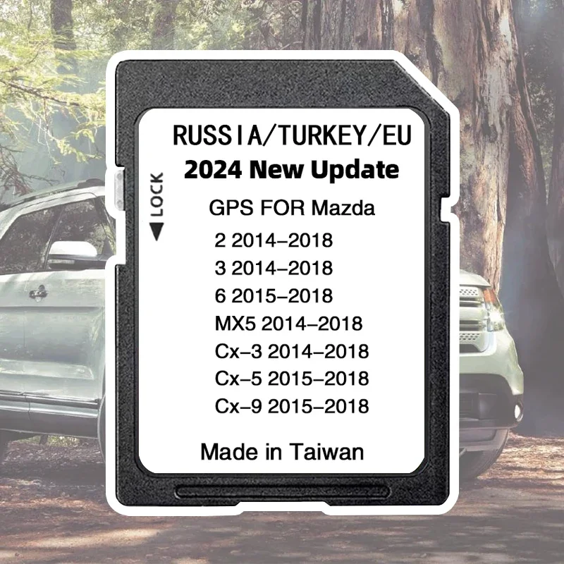 Neue 2024 Version Karten EU Russland Türkei Navigation SD Karte für Mazda 2/3/6/CX3/CX5/CX9/MX5 Auto Sat Navi 16 GB GPS Update Karten Daten