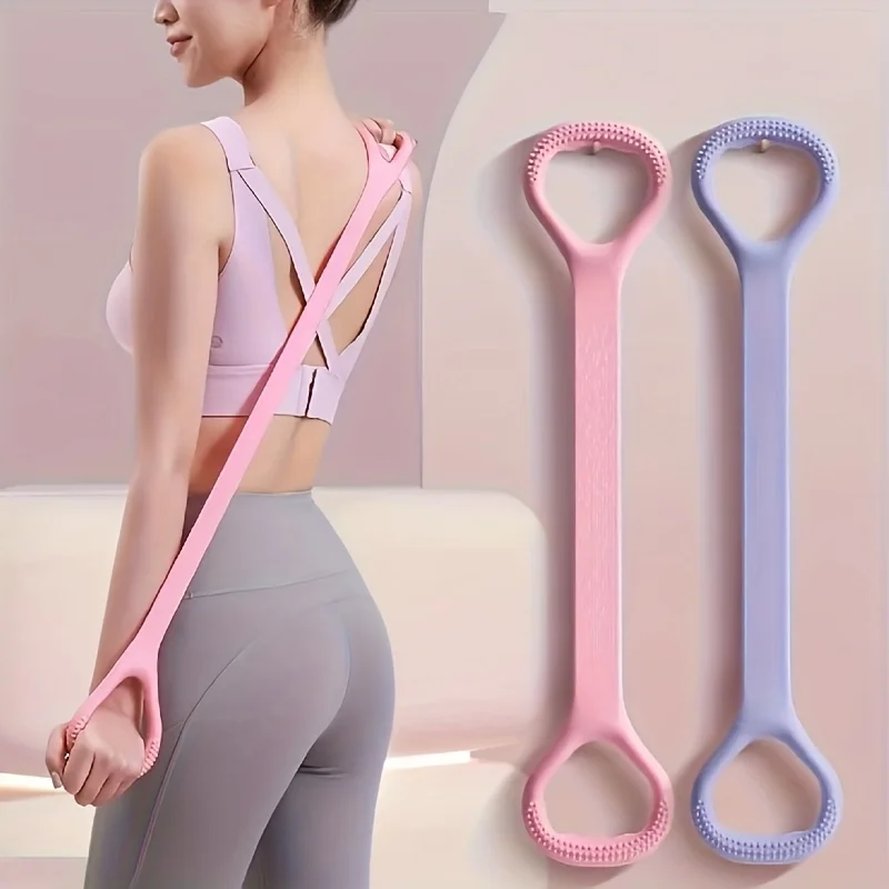 Silikon-Yoga-Widerstandsband – elastisches Fitness-Stretchseil, verwendet für Rücken-, Taillen- und Armübungen – geeignet für Übungen Image