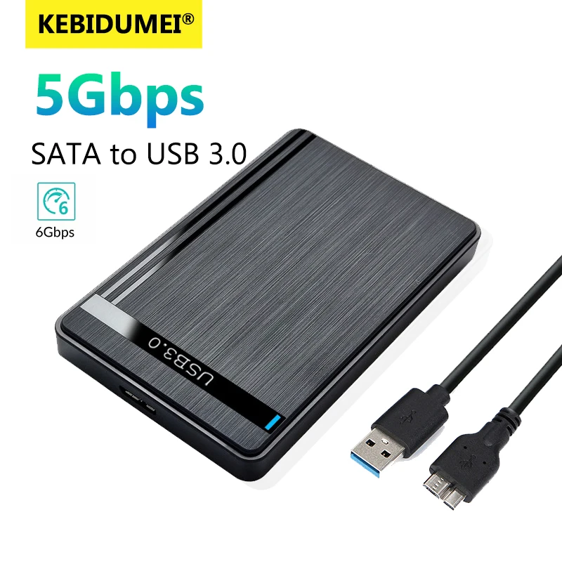 2,5-Zoll-HDD-Gehäuse SATA zu USB 3.0 Externes mobiles Festplattengehäuse für Laptop PC 5 Gbit/s Geschwindigkeitsgehäuse SATA SSD HDD-Aufbewahrungskoffer Image
