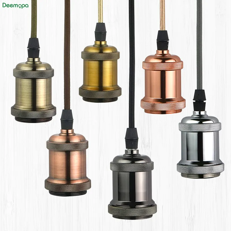 Vintage-Lampenfassung, Edison-Schraubfassung, E27, E26, Lampensockel, Edison-Glühbirne, 90–265 V, industrielle Hängelampe für Zuhause und Dekoration