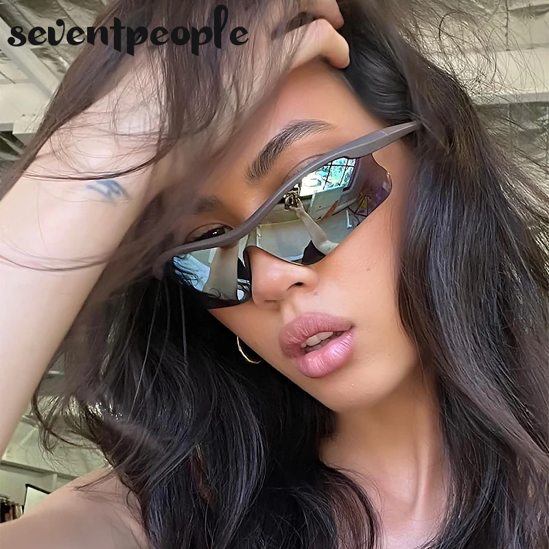 Sport-Sonnenbrille für Damen und Herren, Outdoor-Radfahrbrille, Modische Einteilige Winddichte Sonnenbrille, Herren 2026 Neu Halbrandlose Sonnenbrille Image