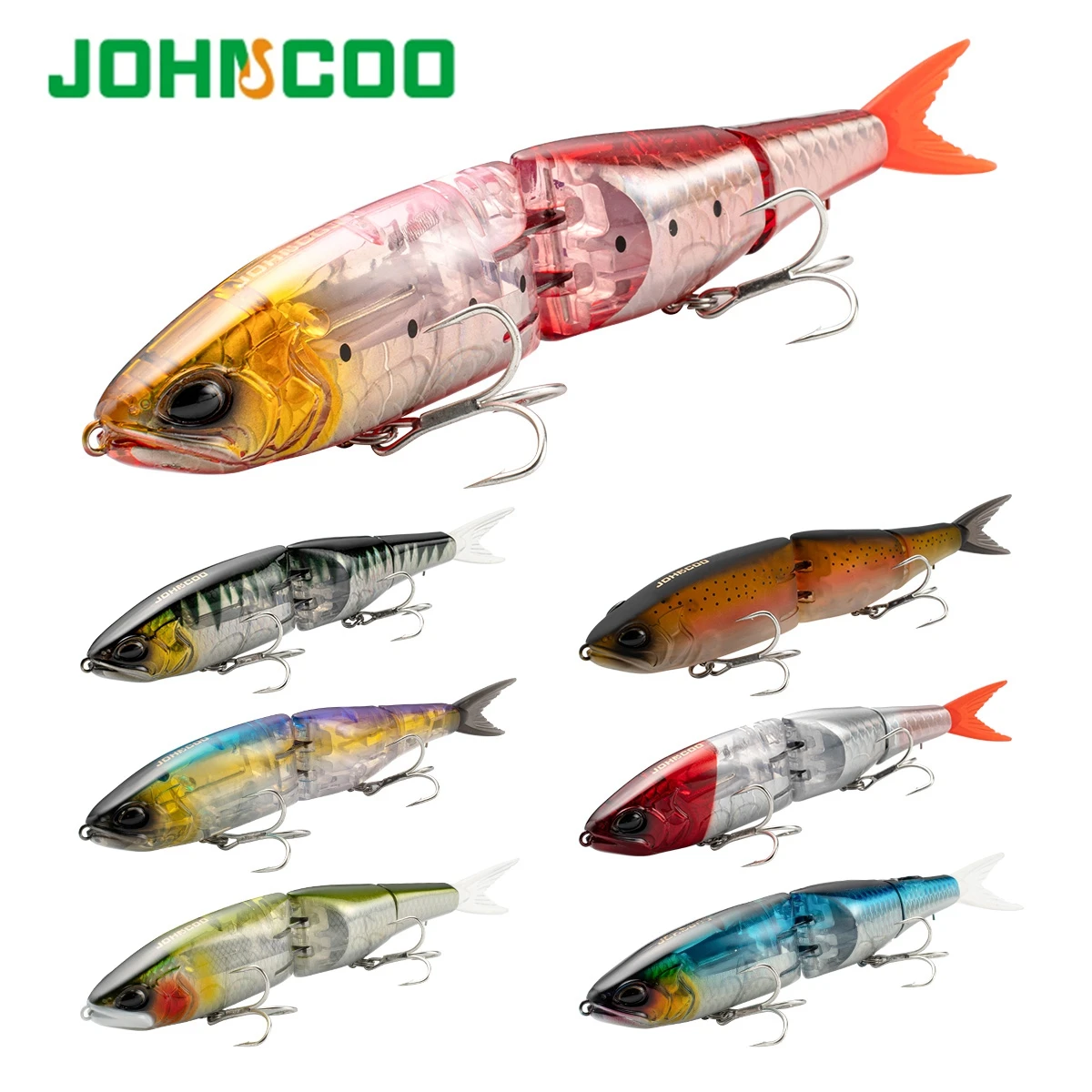 Johncoo Angelköder Hardbait 185 mm 50,5 g Swimbaits Flash Blade Body Floating Jointed Bass Pike Long Casting Lure für Seebarsch Image