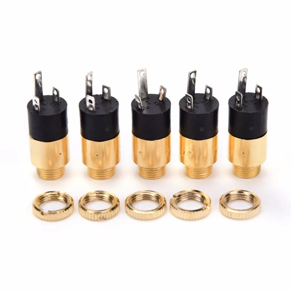 5pc gold pj392 3,5mm Stereo-Buchse Buchse 3,5 Audio-Kopfhörer anschluss Stereo-Kopfhörer Audio-Video-Buchse Steckdose Image