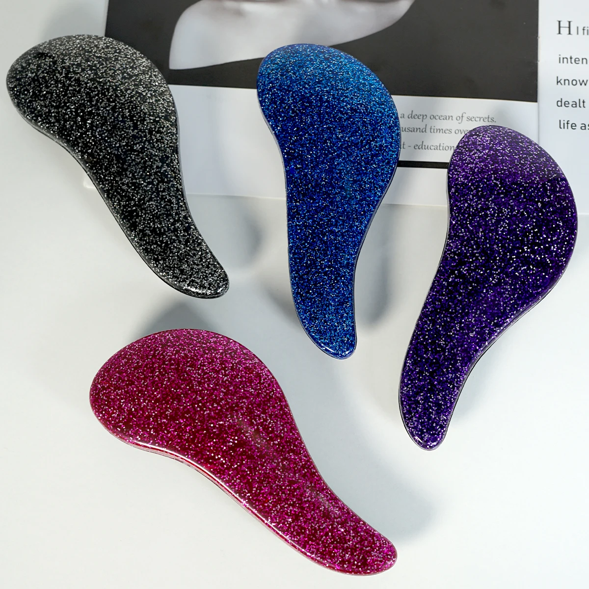 Magischer Griff zum Entwirren des Haarkamms, antistatische Massage-Haarbürste, Verwicklungen, Entwirren, Dusche, Massage, Haarbürste, Kamm, Haar-Styling-Werkzeug