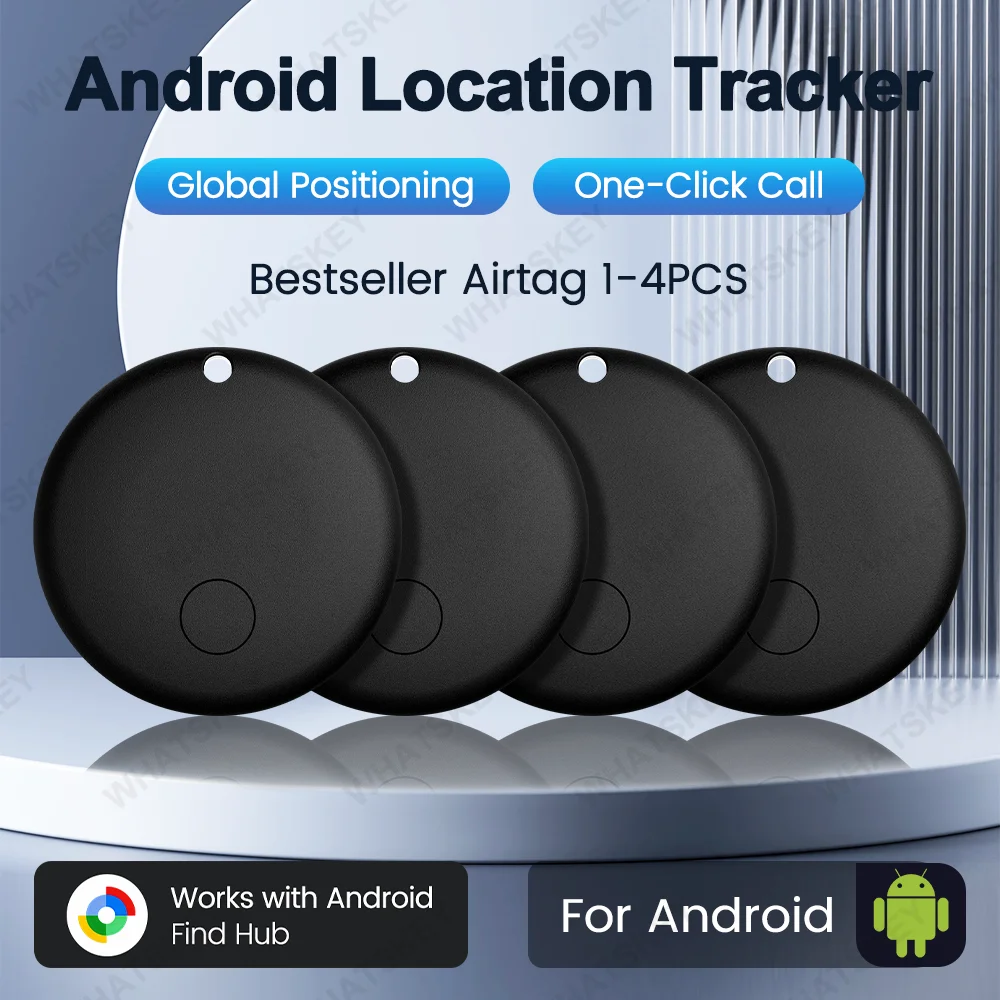 Mini GPS Locator Android AntiLost Alarm Google Find My Wallet Schlüsselbund Smart Tag Bluetooth-Kompatibel Hund Haustier Kind Schlüssel finder Image