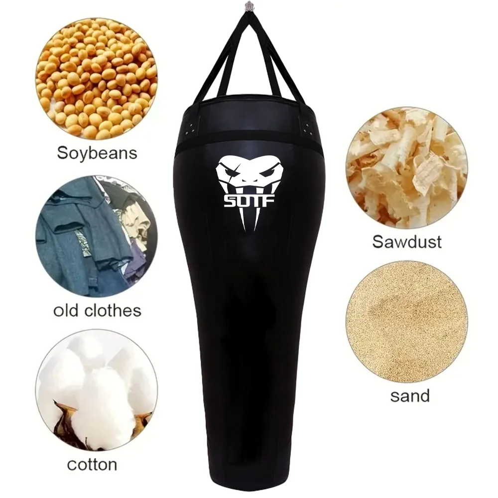 Multifunktionaler Bounce-Sandsack für Kampfsport, widerstandsfähiger Boxsack mit Metallkettenhaken, faltbare Sportausrüstung Image