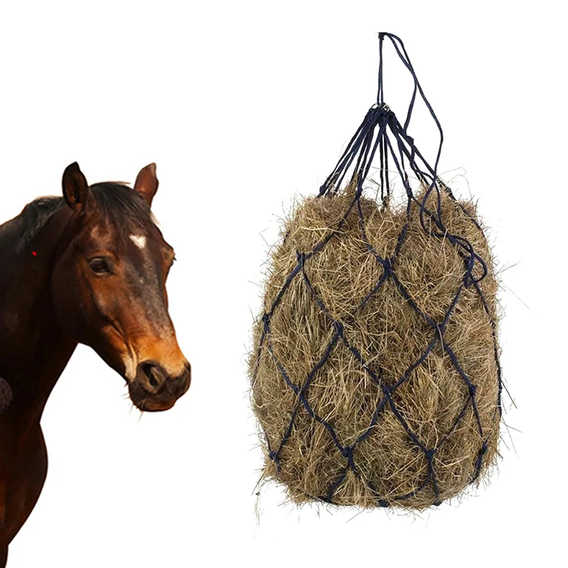 (Sommer6)Haylage Net Langlebige Pferdepflegeprodukte Kleines Heunetz mit Löchern Haynet Equipment Slow Feed Heu-Feeder-Netztaschen für Pferd Image